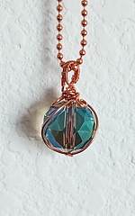 Aurora Borealis Faceted Crystal Pendant-21